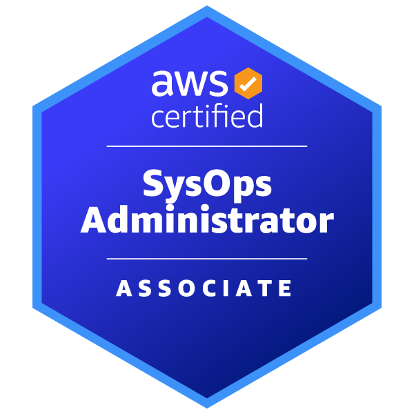 AWS Certified SysOps Administrator Associate badge